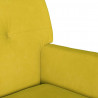 Fotel Chesterfield Żółty 112 x 65,5 x 75 cm Aksamit
