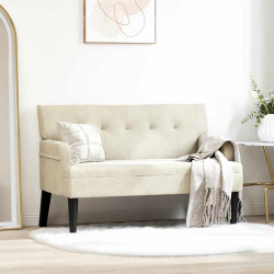 Fotel Chesterfield Kremowy 112 x 65,5 x 75 cm Aksamit
