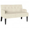 Fotel Chesterfield Kremowy 112 x 65,5 x 75 cm Aksamit