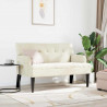Fotel Chesterfield Kremowy 112 x 65,5 x 75 cm Aksamit