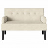 Fotel Chesterfield Kremowy 112 x 65,5 x 75 cm Aksamit