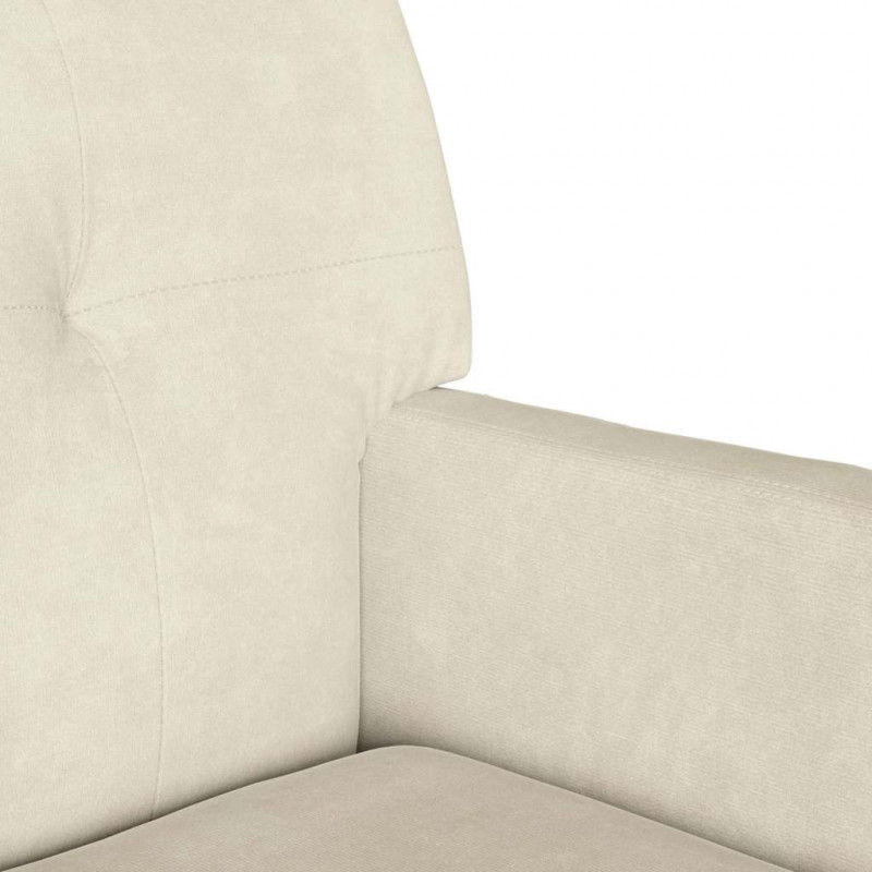 Fotel Chesterfield Kremowy 112 x 65,5 x 75 cm Aksamit