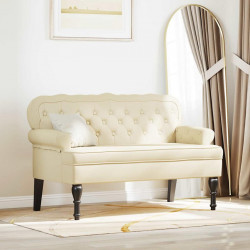 Fotel Chesterfield Kremowy 119,5 x 64,5 x 75 cm