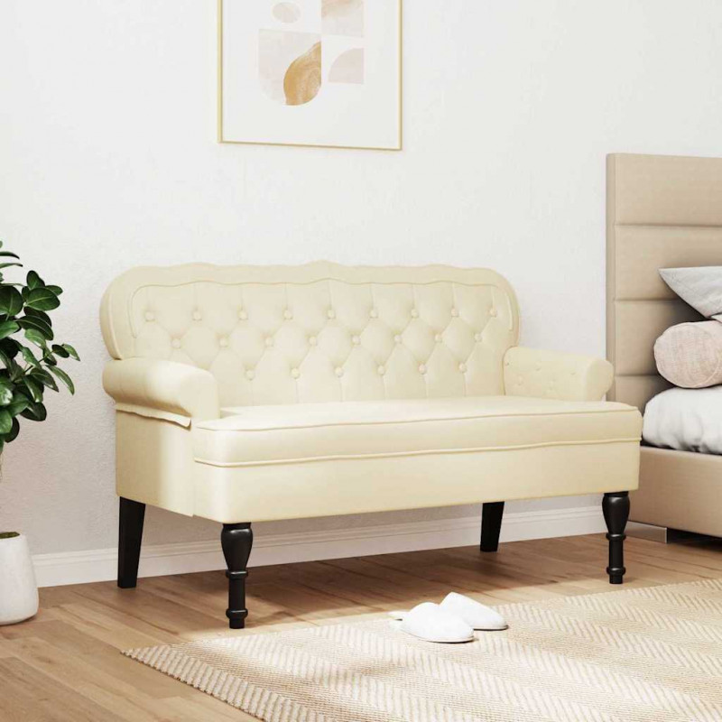 Fotel Chesterfield Kremowy 119,5 x 64,5 x 75 cm