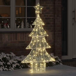 Choinka z 160 diodami LED Ciepła biel 150 cm Akryl