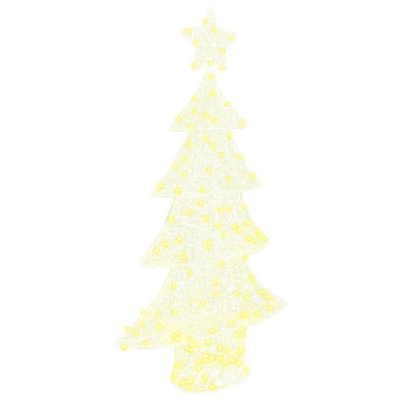 Choinka z 160 diodami LED Ciepła biel 150 cm Akryl