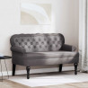 Fotel Chesterfield Szary 119,5 x 64,5 x 75 cm Skóra ekologiczna