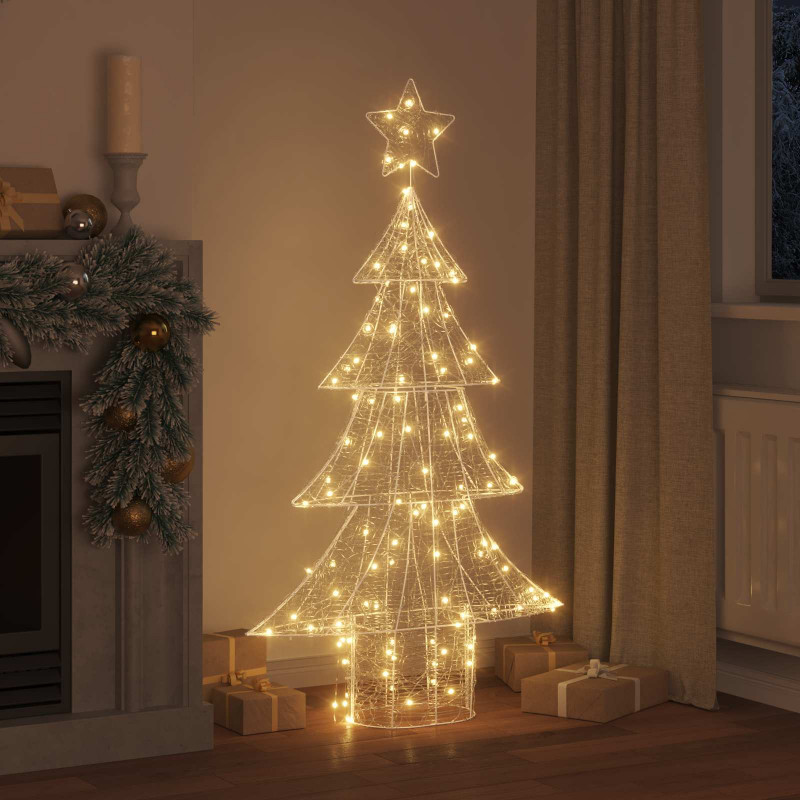 Choinka z 160 diodami LED Ciepła biel 150 cm Akryl