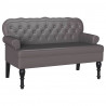 Fotel Chesterfield Szary 119,5 x 64,5 x 75 cm Skóra ekologiczna