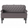 Fotel Chesterfield Szary 119,5 x 64,5 x 75 cm Skóra ekologiczna
