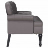 Fotel Chesterfield Szary 119,5 x 64,5 x 75 cm Skóra ekologiczna