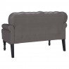 Fotel Chesterfield Szary 119,5 x 64,5 x 75 cm Skóra ekologiczna