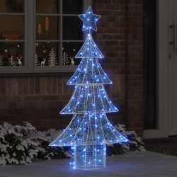 Choinka z 160 diodami LED Niebieski 150 cm Akryl