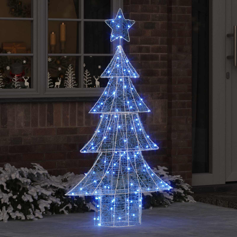 Choinka z 160 diodami LED Niebieski 150 cm Akryl