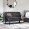 Fotel Chesterfield Czarny 119,5 x 64,5 x 75 cm