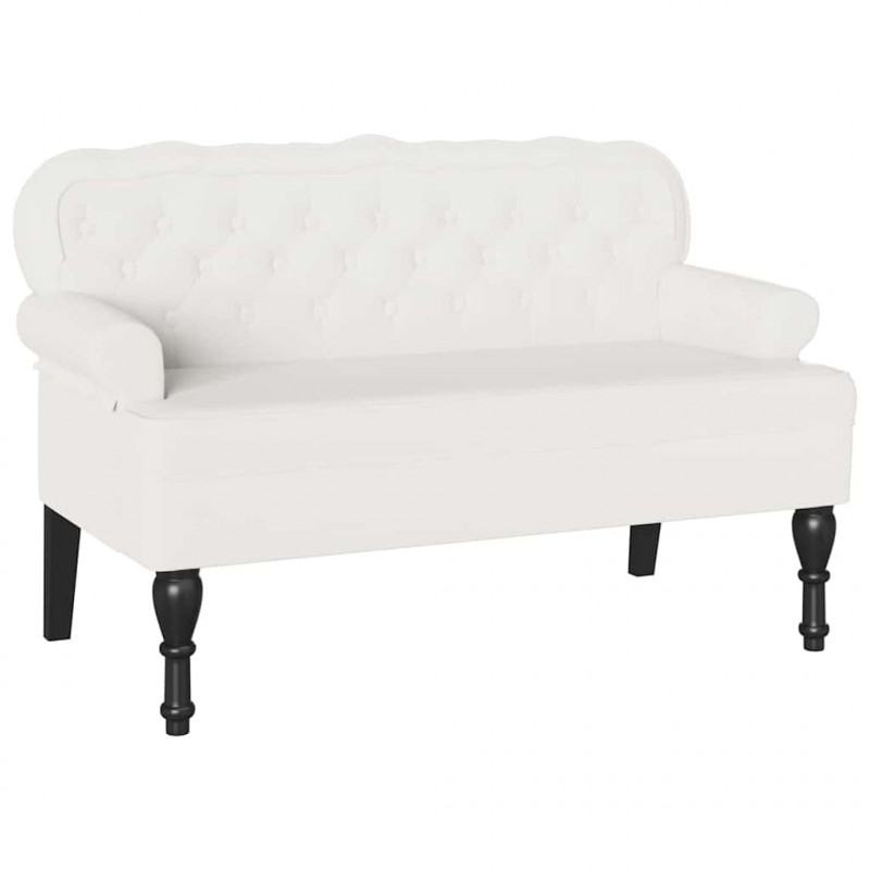 Fotel Chesterfield Biały 119,5 x 64,5 x 75 cm Skóra ekologiczna