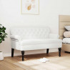 Fotel Chesterfield Biały 119,5 x 64,5 x 75 cm Skóra ekologiczna