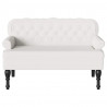 Fotel Chesterfield Biały 119,5 x 64,5 x 75 cm Skóra ekologiczna