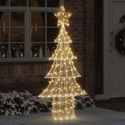 Choinka z 240 diodami LED Ciepła biel 150 cm Akryl