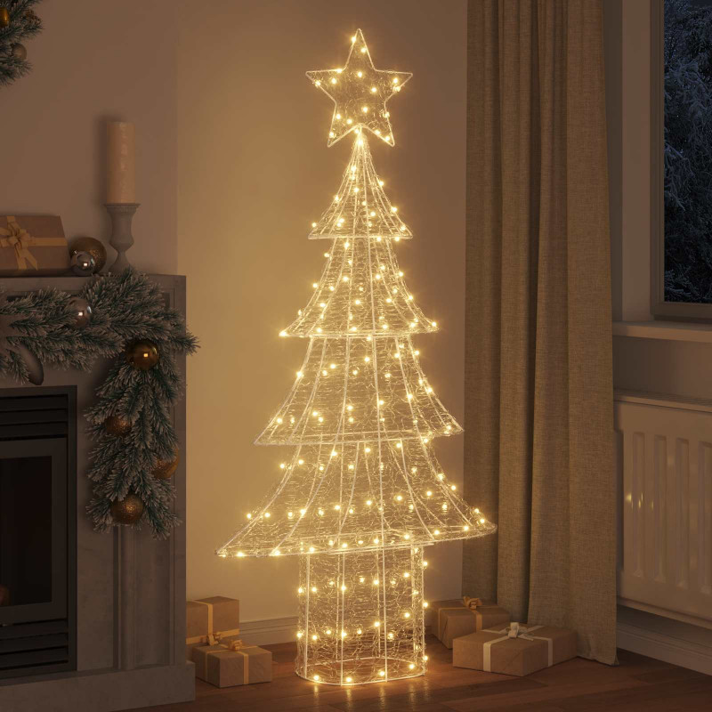 Choinka z 240 diodami LED Ciepła biel 150 cm Akryl