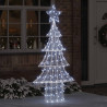 Choinka z 240 diodami LED Zimna biel 180 cm Akryl