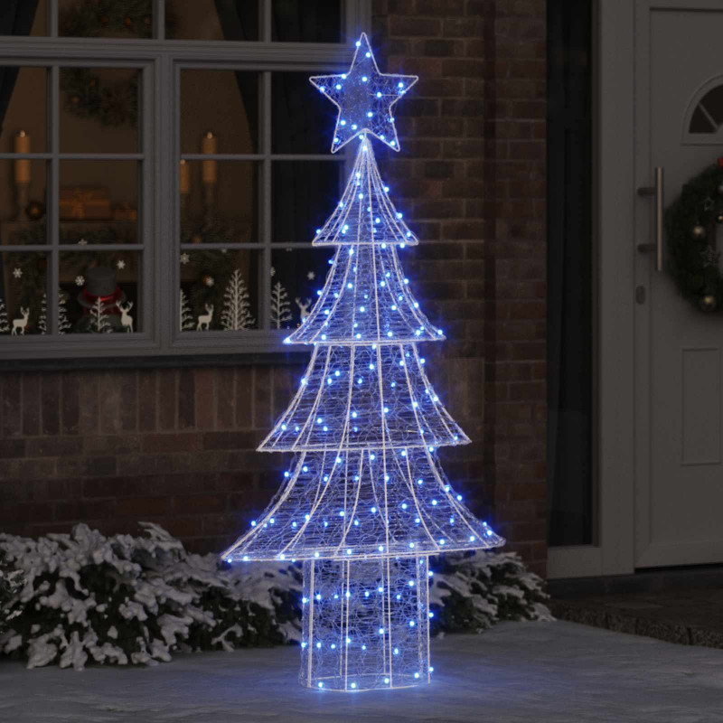 Choinka z 240 diodami LED Niebieski 180 cm Akryl