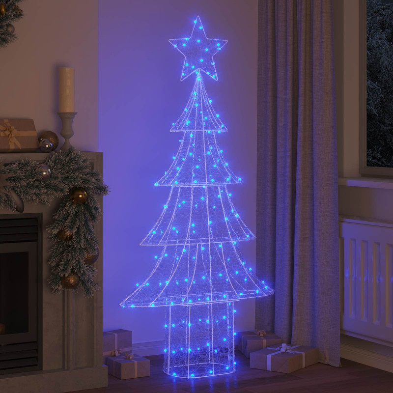 Choinka z 240 diodami LED Niebieski 180 cm Akryl