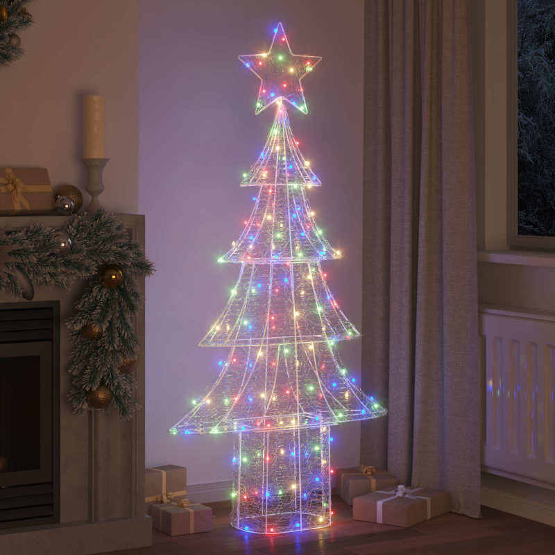 Choinka z 240 diodami LED Wielokolorowe 180 cm Akryl