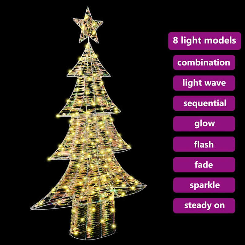 Choinka z 160 diodami LED Ciepła biel 150 cm PET