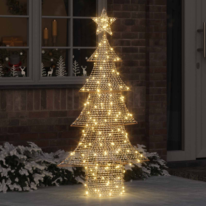 Choinka z 160 diodami LED Ciepła biel 151 cm PET