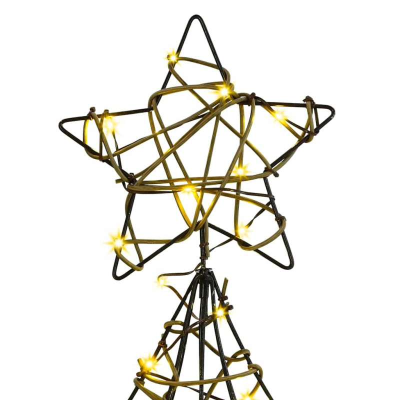 Choinka z 120 diodami LED Ciepła biel 150 cm rattan