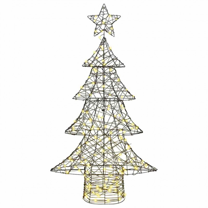 Choinka z 160 diodami LED Ciepła biel 150 cm rattan
