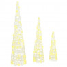 Choinka 3 pcs Ciepła biel 20 x 20 x 80 cm Akryl