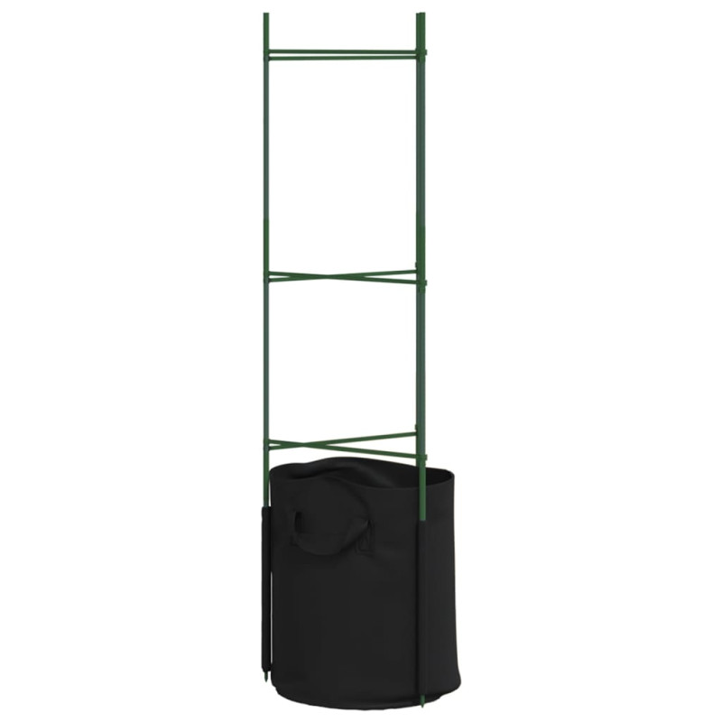 Podpórki do pomidorów z workami, 2 szt., 116 cm, stal i PP