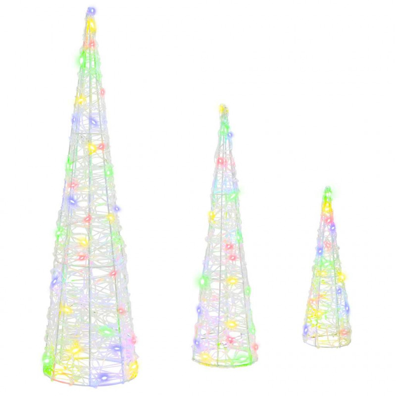 Choinka 3 pcs Wielokolorowe 20 x 20 x 80 cm Akryl