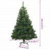 Sztuczna choinka z zawiasami Zielony 120 cm PVC, stal
