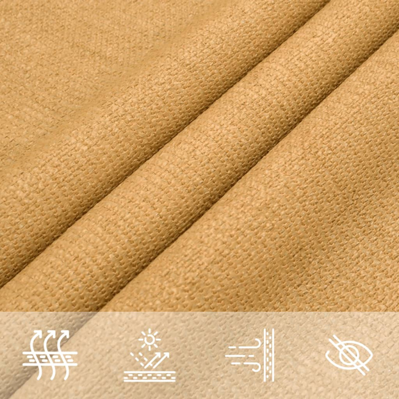 Żagiel przeciwsłoneczny, 160 g/m², piaskowy, 3,5x4,5 m, HDPE