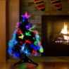 Sztuczna choinka z 50 diodami LED z podstawą Zielony 64 cm PVC