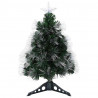 Sztuczna choinka z 50 diodami LED z podstawą Zielony 64 cm PVC
