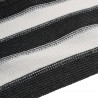 Siatka cieniująca, antracytowo-biała, 2x10 m, HDPE, 75 g/m²
