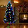 Sztuczna choinka z 120 diodami LED Zielony 120 cm PVC
