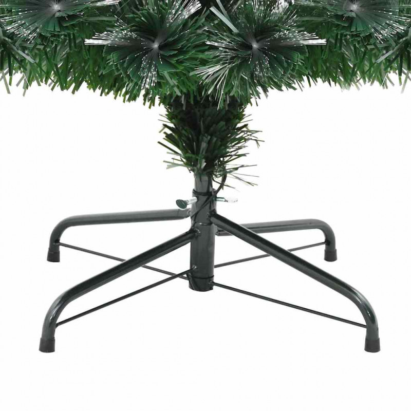 Sztuczna choinka z 210 diodami LED Zielony 180 cm PVC