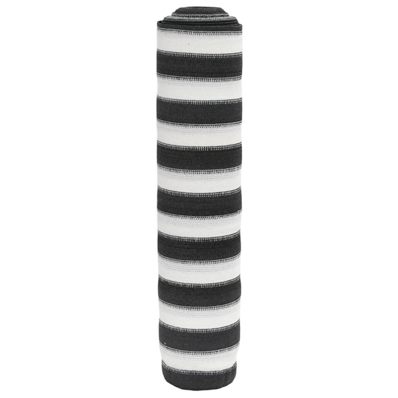 Siatka cieniująca, antracytowo-biała, 1,5x10 m, HDPE, 75 g/m²