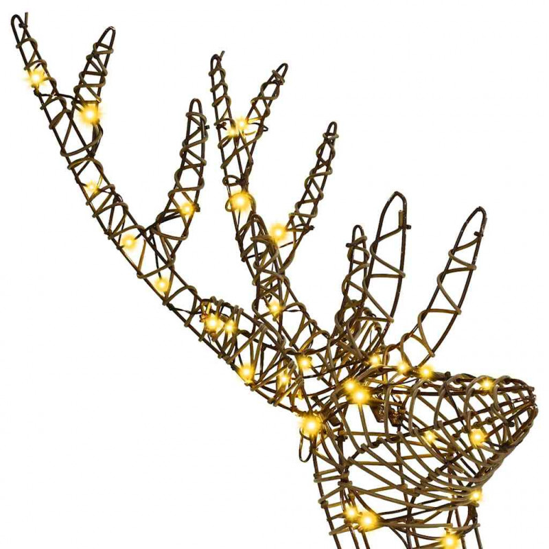 3D Renifer Ciepła biel 70 x 41 x 128 cm rattan
