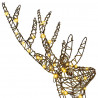3D Renifer Ciepła biel 70 x 41 x 128 cm rattan