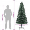 Sztuczna choinka z 250 diodami LED Zielony 210 cm PVC