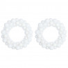 Wieniec Bożonarodzeniowy z Bombkami 2 pcs Biały 33 x 33 x 7 cm