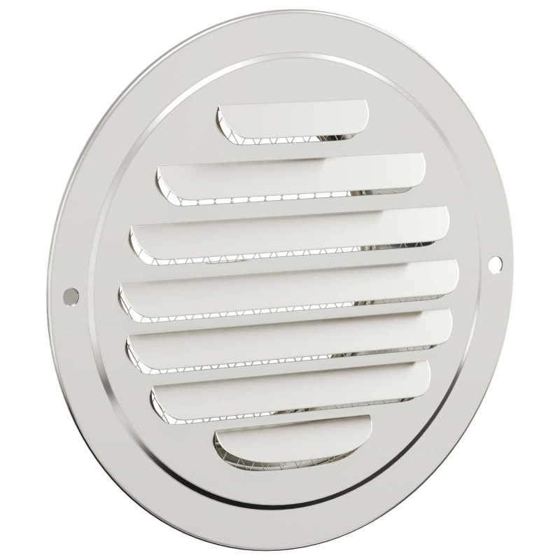 Pokrywy wentylacyjne 4 pcs Srebrny 80 mm Stal nierdzewna