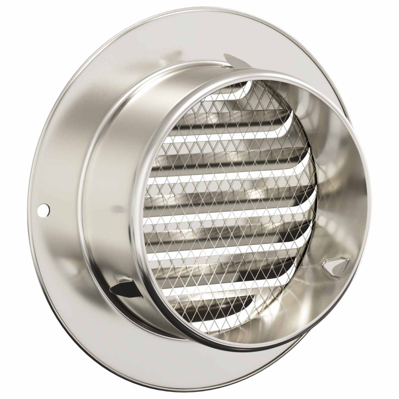 Pokrywy wentylacyjne 4 pcs Srebrny 80 mm Stal nierdzewna