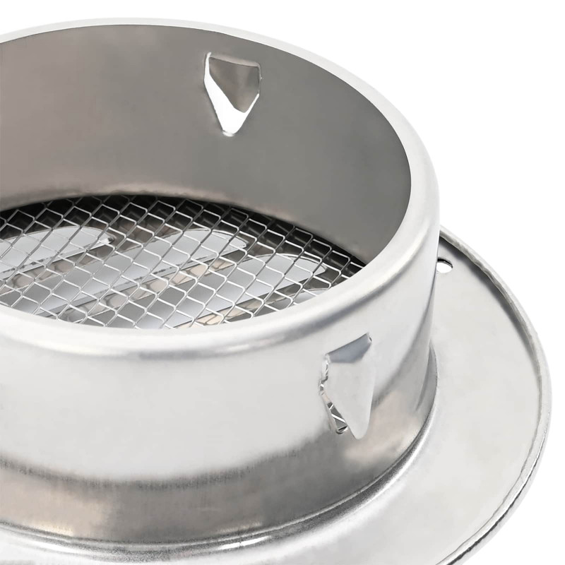 Pokrywy wentylacyjne 4 pcs Srebrny 80 mm Stal nierdzewna